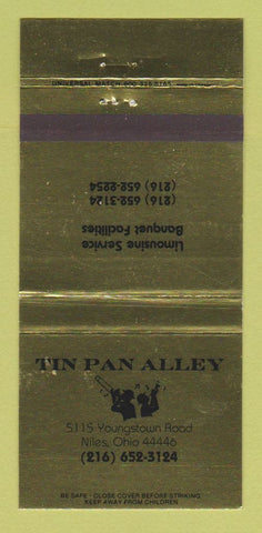Matchbook Cover - Tin Pan Alley Niles OH 30 Strike