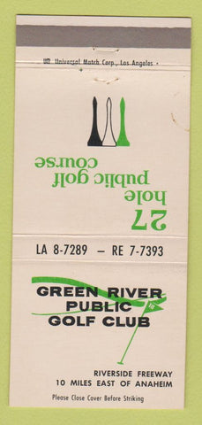 Matchbook Cover - Green River Public Golf Club Anaheim CA 30 Strike