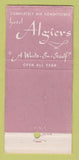 Matchbook Cover - Hotel Algiers Miami Beach FL WEAR 30 Stick
