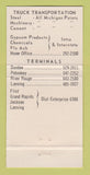 Matchbook Cover - Geo Alger Company Dearborn Heights MI Trucking WEAR 30 Strike
