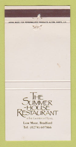 Matchbook Cover - Summer House Restaurant Low Moor Bradford UK WEAR 30 Strike