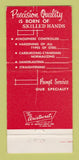 Matchbook Cover - Precision Steel Treating Detroit MI 30 Strike