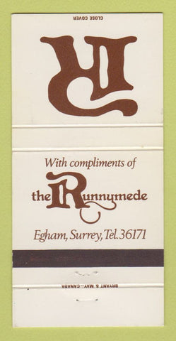Matchbook Cover - Runnymede Egham Surrey  30 Strike