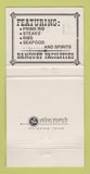 Matchbook Cover - Overland Stage Atascadero CA 30 Strike
