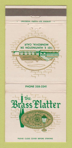 Matchbook Cover - The Brass Platter Monrovia CA 30 Strike