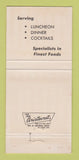 Matchbook Cover - The Brass Platter Monrovia CA 30 Strike