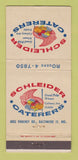 Matchbook Cover - Schleider Catering Baltimore MD 30 Strike