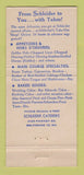 Matchbook Cover - Schleider Catering Baltimore MD 30 Strike