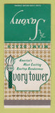 Matchbook Cover - Saxony Hotel Miami Beach FL Ivory Tower 30 Strike