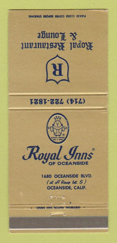 Matchbook Cover - Royal Inns Restaurant Oceanside CA 30 Strike