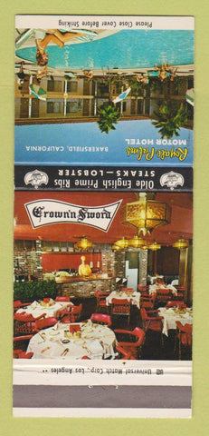 Matchbook Cover - Royal Palms Motor Hotel Bakersfield CA 30 Strike