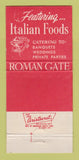 Matchbook Cover - Roman Gate Restaurant Royal Oak MI 30 Strike