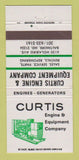 Matchbook Cover - Curtis Engine Equipment Baltimore MD 30 Strike