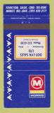 Matchbook Cover - Morris Dot Lyn Sales Grimshaw AB plows weeders 30 Strike