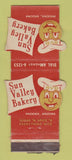 Matchbook Cover - Sun Valley Bakery Phoenix AZ Contour POOR BACK WEAR