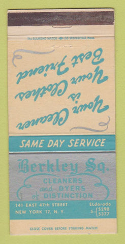 Matchbook Cover - Berkley Square Cleaners New York City WEAR 30 Strike