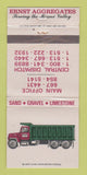 Matchbook Cover - Ernest Aggregates Sand Gravel Tipp City OH WEAR 30 Strike