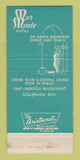 Matchbook Cover - Mar Monte Hotel Santa Barbara CA 30 Strike