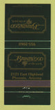 Matchbook Cover - Brairwood at the Park Phoenix AZ restaurant 30 Strike