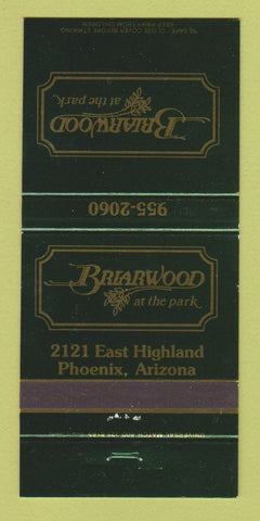 Matchbook Cover - Brairwood at the Park Phoenix AZ restaurant 30 Strike