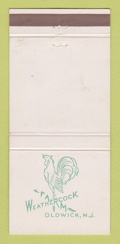 Matchbook Cover - Weathercock Farm Oldwick NJ WEAR 30 Strike
