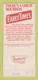 Matchbook Cover - Early Times Liquor Pussycat Bourbon Whiskey 30 Strike