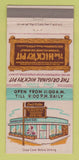 Matchbook Cover - Hick'ry Pit Restaurant Oakland CA 30 Strike