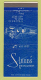 Matchbook Cover - Strub's Restaurant Erie PA 30 Strike