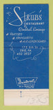 Matchbook Cover - Strub's Restaurant Erie PA 30 Strike