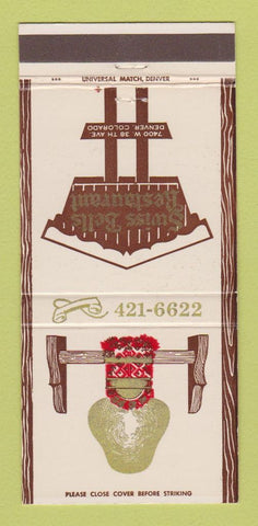 Matchbook Cover - Swiss Bells Restaurant Denver Colorado 30 Strike