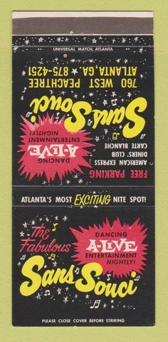 Matchbook Cover - Sans Souci Atlanta GA 30 Strike