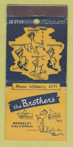 Matchbook Cover - Brothers Restaurant Berkeley CA WEAR 30 Stick