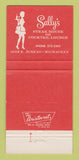 Matchbook Cover - Sally's Steak House Milwaukee WI 30 Strike