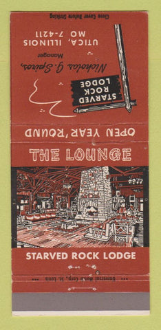 Matchbook Cover - Starved Rock Lodge Utica IL 30 Strike