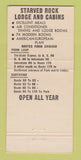 Matchbook Cover - Starved Rock Lodge Utica IL 30 Strike