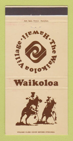 Matchbook Cover - Waikoloa Village Hawaii 30 Strike