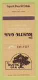 Matchbook Cover - Rustic Oak Restaurant North Haven CT 30 Strike