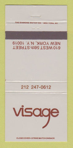 Matchbook Cover - Visage New York City WEAR 30 Strike
