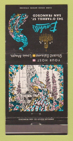 Matchbook Cover - Bardelli's San Francisco CA Restaurant 30 Strike