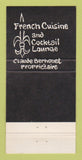 Matchbook Cover - Restaurant de France San Francisco CA 30 Strike