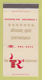 Matchbook Cover - The Red Chimney Restaurant San Francisco CA 30 Strike