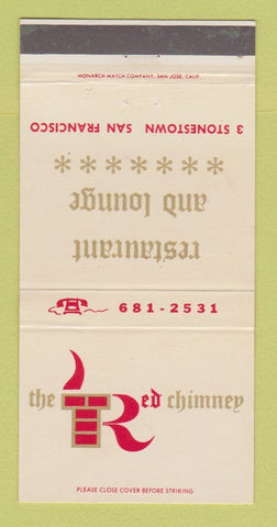 Matchbook Cover - The Red Chimney Restaurant San Francisco CA 30 Strike