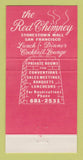 Matchbook Cover - The Red Chimney Restaurant San Francisco CA 30 Strike