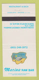Matchbook Cover - Marina Raw Bar North Myrtle Beach SC 30 Strike