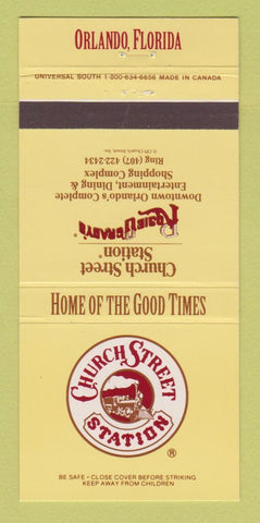 Matchbook Cover - Church Street Station Rosie O'Grady's Orlando FL 30 Strike