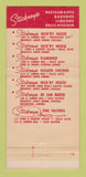 Matchbook Cover - Stickney's Restaurant Redwood City Palo Alto CA 30 Strike