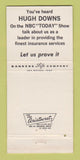 Matchbook Cover - Bankers Life Des Moines IA Hugh Downs NBC TV WORN 30 Strike
