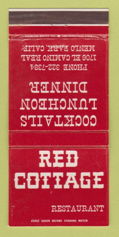 Matchbook Cover - Red Cottage Restaurant Menlo Park CA WEAR 30 Strike