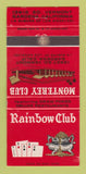 Matchbook Cover - Rainbow Monterey Club Gardena CA poker cards WEAR 30 Strike
