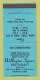Matchbook Cover - Wellington Square Restaurant BLUE 30 Strike